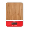 Acheter 🥰 Balance de Cuisine Electronique Bambou Rectangle Rouge 23 x 16 cm Pebbly 👍