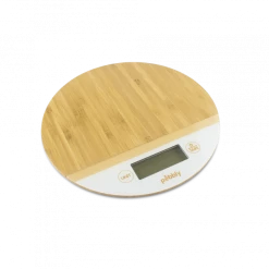 Le moins cher ⭐ Balance de Cuisine Bambou Rond Blanc Ø19 cm Pebbly 🎉