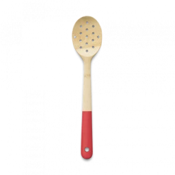 Offres 🧨 Cuillère de Cuisine Ajourée Bambou 30 cm Rouge Pebbly 👍