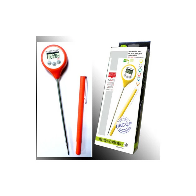 Tout neuf ❤️ Thermomètre Digital étanche à sonde HACCP rouge -50°C à +200°C ⌛ 2 Tout neuf ❤️ Thermomètre Digital étanche à sonde HACCP rouge -50°C à +200°C ⌛ – Image 2