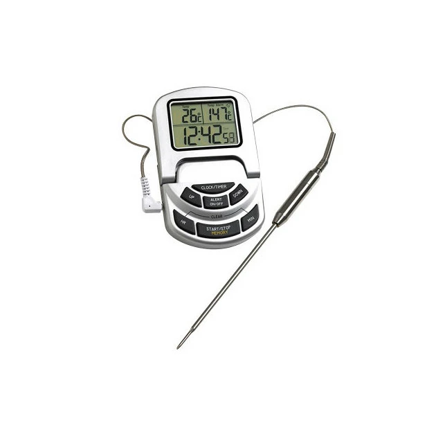 Nouveau 👍 Thermomètre Four sonde Inox avec Alarme ✔️ 1 Nouveau 👍 Thermomètre Four sonde Inox avec Alarme ✔️