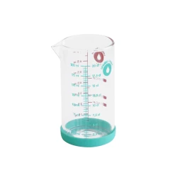 Les meilleures critiques de 😍 Verre Doseur en Verre et Silicone 200 ml Bleu Pebbly ❤️